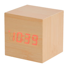 Cargar imagen en el visor de la galería, Reloj de madera Time Cube con LED---CIMK120