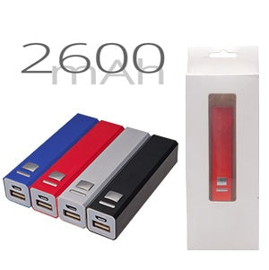 POWER BANK ALUMINIO CUADRADA CON CAPACIDAD 2,600 mAh--TKTEC027