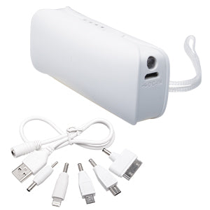 POWER BANK OVALADA SMALL. Capacidad de 3,200 mAh y lampara led---TKTEC051