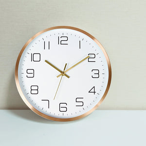 Reloj de pared de 30 cm. con arillo dorado---NVPD005