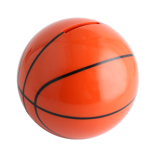 Alcancía de plástico en forma de balón de basquetball--NVKD002