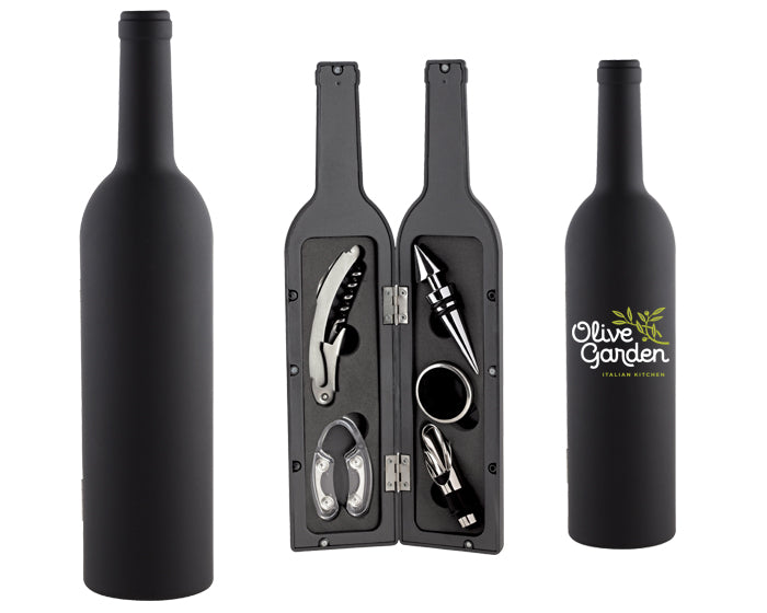 Accesorios para vino en forma de botella con 5 accesorios de vino---DBVIN4086