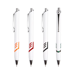 Bolígrafo de plástico blanco--NVBL024