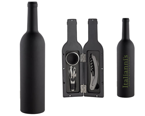 Accesorios para vino en forma de botella con 3 accesorios de vino---DBVNB4115