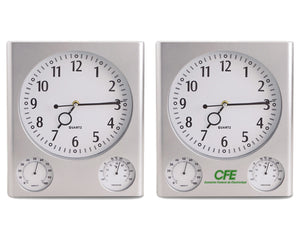 Reloj de pared con medición de temperatura y humedad---DBRJP006